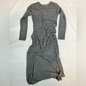 Gap grey crewneck long sleeve maxi dress